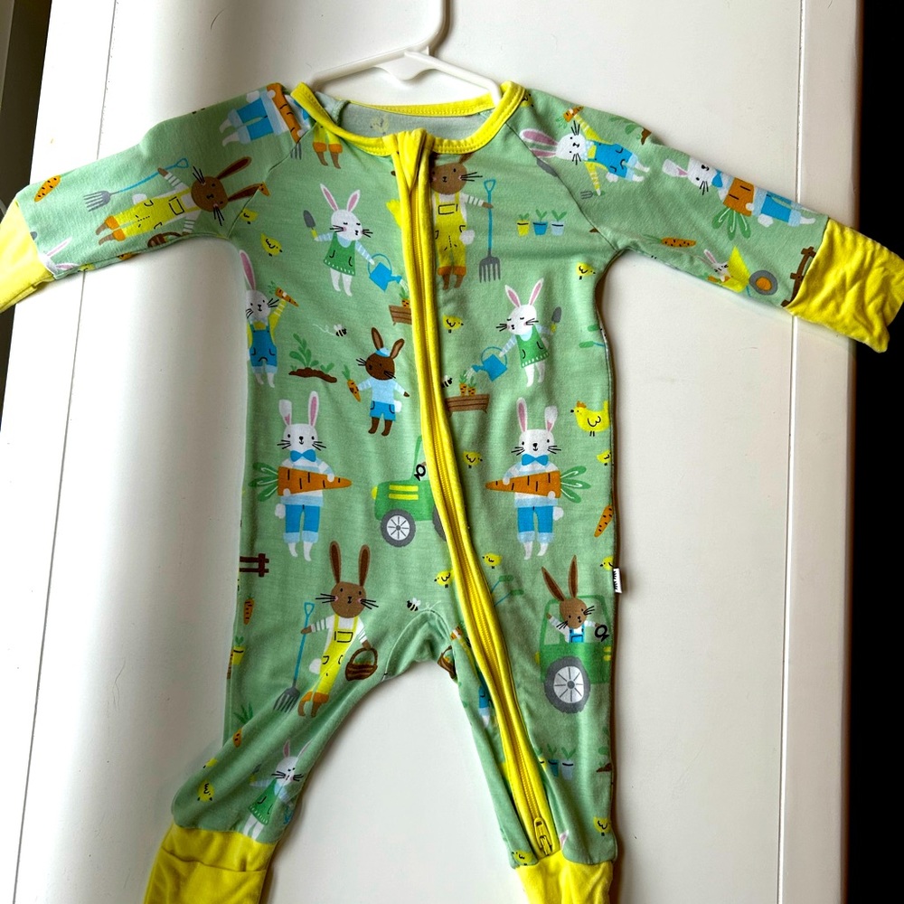 Gently used Easter print Little Sleepies. Newborn size